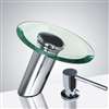 Fontana Chrome Commercial Waterfall Automatic Motion Sensor Faucet & Manual Soap Dispenser